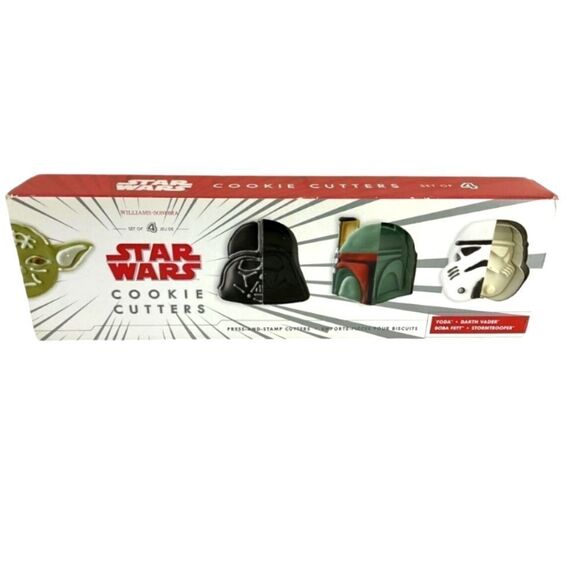 EC WILLIAMS-SONOMA STAR WARS SET OF 4 COOKIE CUTTERS - Picture 1 of 4